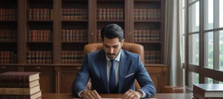 Advogado revisando contrato de prestação de serviços para formalizar alteração de escopo em projeto empresarial.