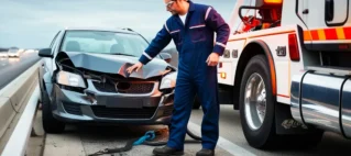 ilustração acidente de carro com terceiros que nao cooperam e orientacao juridica
