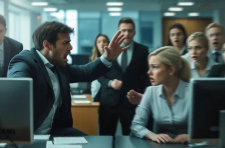 Ilustração representando a diferença entre assédio moral e gestão por pressão no ambiente de trabalho