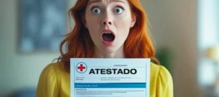 Mulher surpresa ao descobrir que seu atestado tinha data retroativa