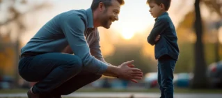 pai e filho, simbolizando a luta contra a alienação parental e o desejo de reestabelecer o vínculo familiar