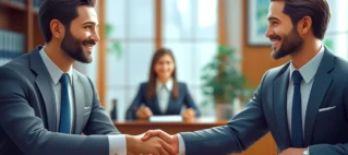 Duas pessoas em um escritório, uma falando mal da outra pelas costas. A imagem representa o ato de difamação e calúnia no ambiente de trabalho.