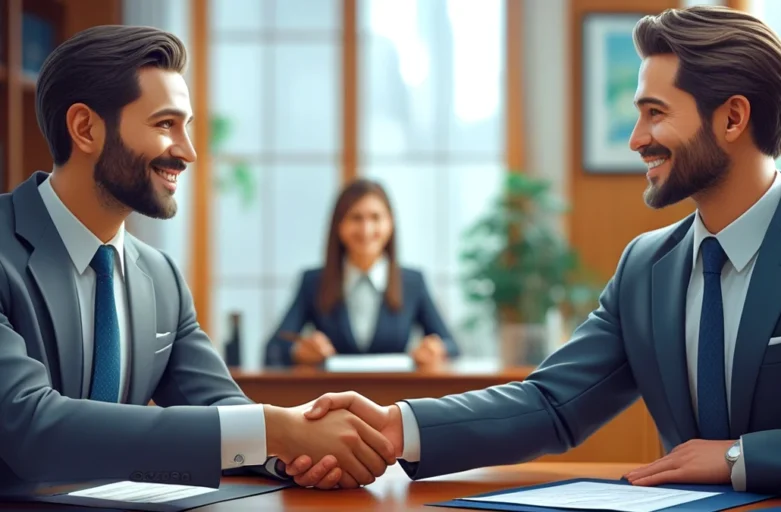 Duas pessoas em um escritório, uma falando mal da outra pelas costas. A imagem representa o ato de difamação e calúnia no ambiente de trabalho.