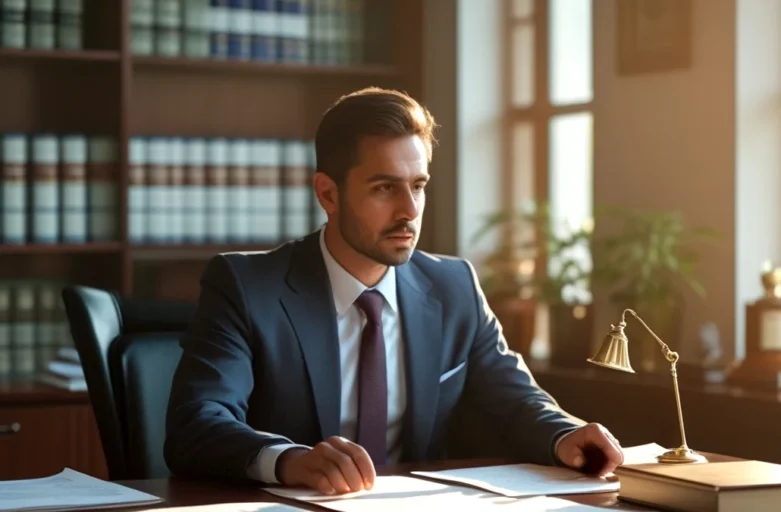 Advogado especialista em direito de trânsito revisando contrato de venda de carro com débitos