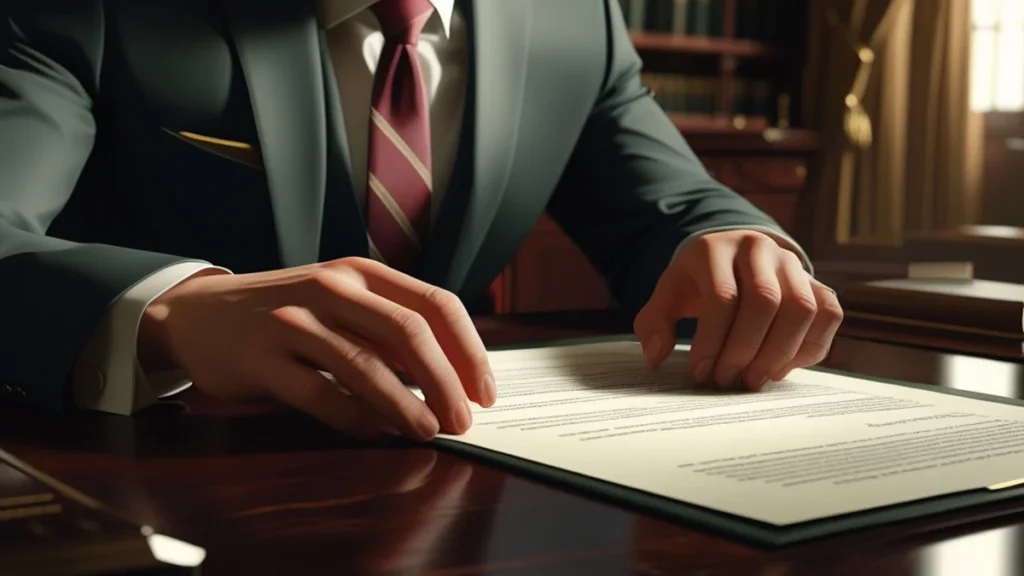 Documento de contrato de locação sobreposto a uma imagem de martelo judicial, representando a penhora de imóvel alugado.