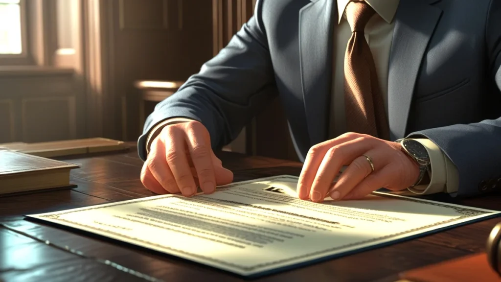 Carta de notificação de abandono de emprego com aviso de recebimento, representando a formalização da justa causa trabalhista por falta.