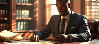 Advogado em São Paulo analisando celular e documentos sobre devolução de valores via Pix em caso de erro ou fraude.