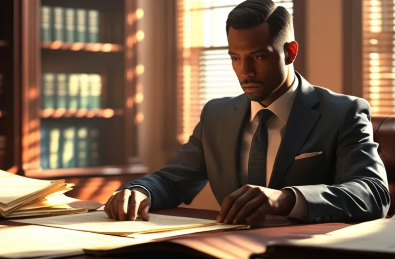 Advogado em São Paulo analisando celular e documentos sobre devolução de valores via Pix em caso de erro ou fraude.