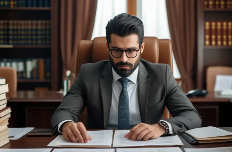 Exoneração de Alimentos: Guia Completo sobre Quando Parar de Pagar Advogado em escritório analisando documentos para processo de exoneração de alimentos de forma ética.