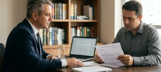 Pessoa com expressão preocupada segurando celular e papéis, representando a descoberta de uma negativação indevida no CPF