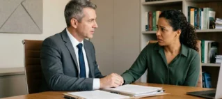 Advogado especialista em direito bancário explica estratégias de defesa contra busca e apreensão para cliente preocupado.